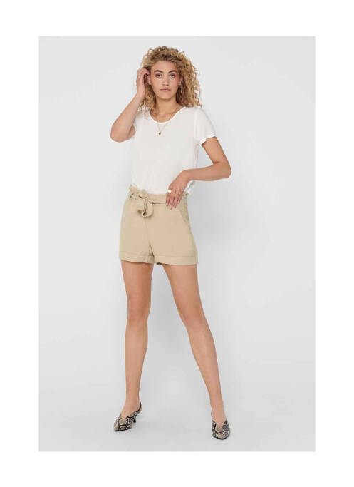Short beige ONLY pour femme