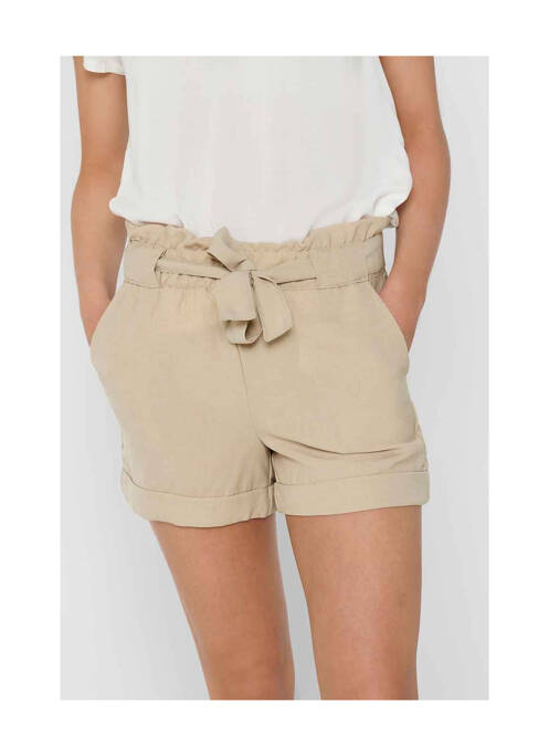 Short beige ONLY pour femme