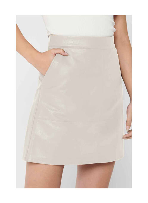 Jupe courte beige ONLY pour femme