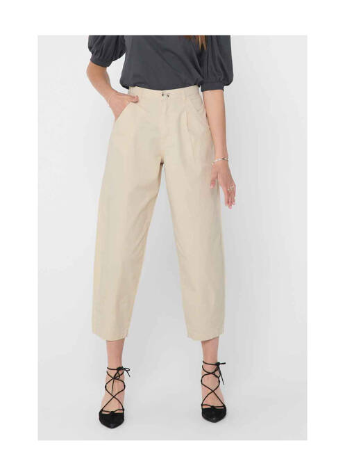 Pantalon 7/8 beige JACQUELINE DE YONG pour femme