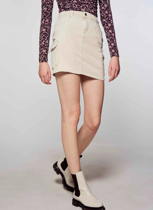 Jupe courte marron ONLY pour femme