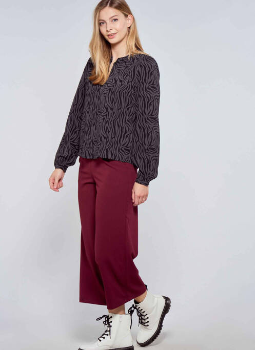 Pantalon 7/8 rouge JACQUELINE DE YONG pour femme