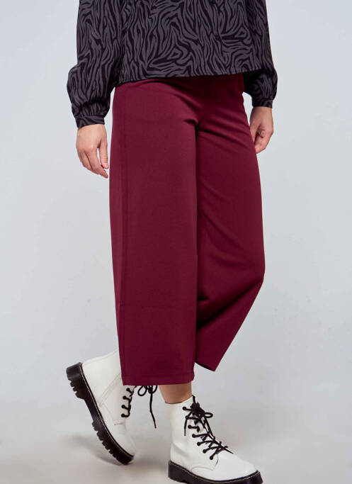 Pantalon 7/8 rouge JACQUELINE DE YONG pour femme