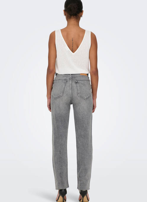 Jeans coupe droite gris ONLY pour femme
