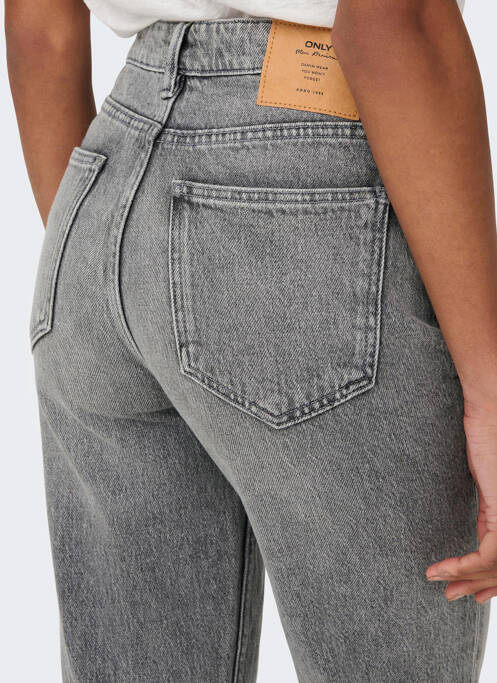 Jeans coupe droite gris ONLY pour femme