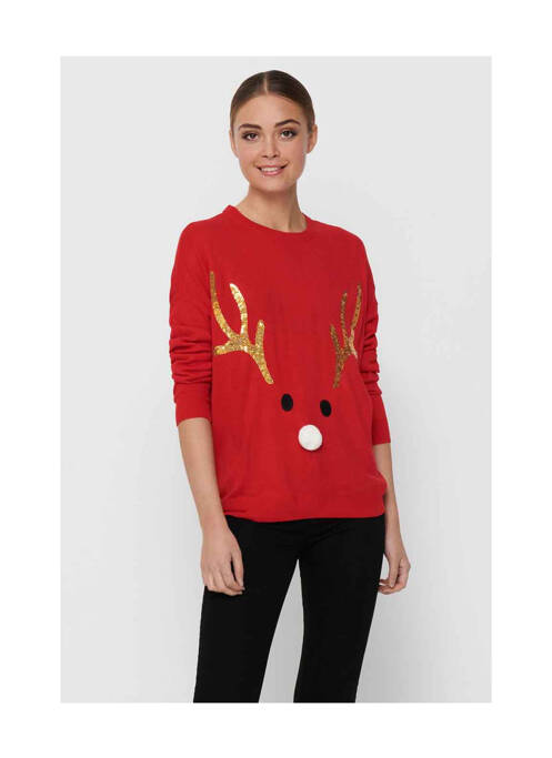 Pull rouge ONLY pour femme