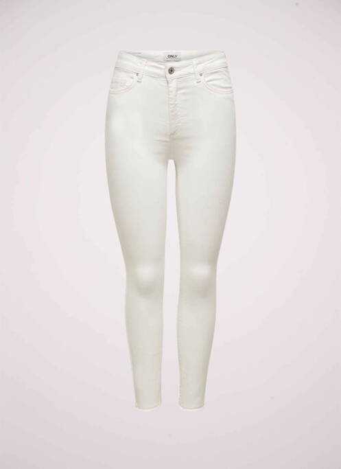 Jeans coupe slim beige ONLY pour femme