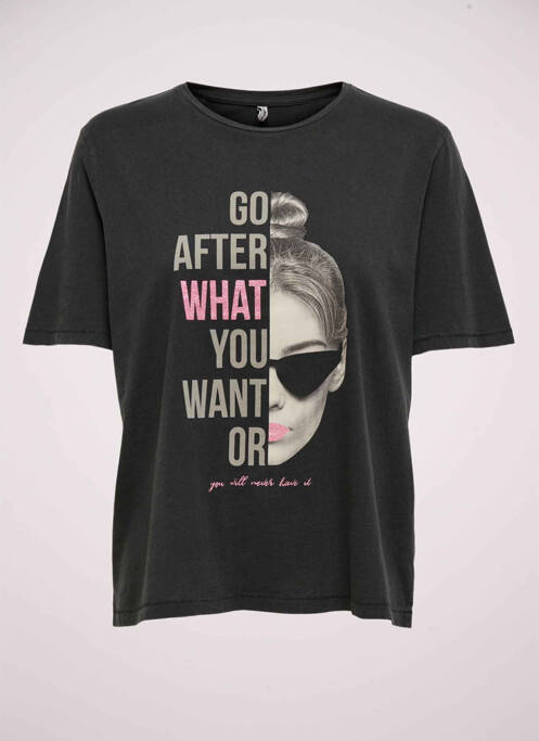 T-shirt noir ONLY pour femme