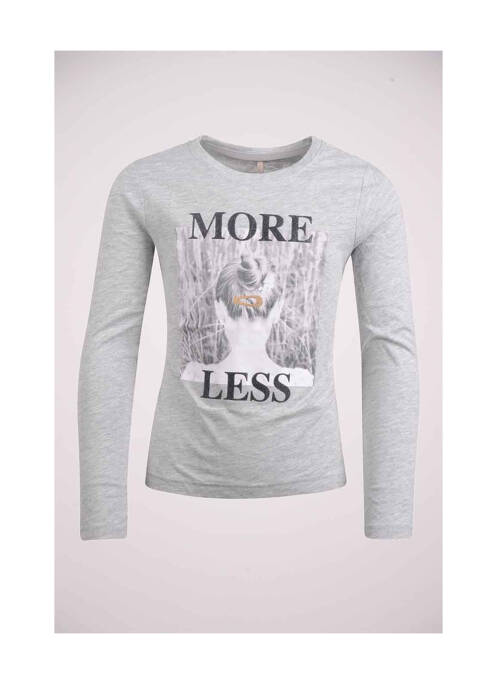 T-shirt gris ONLY pour fille