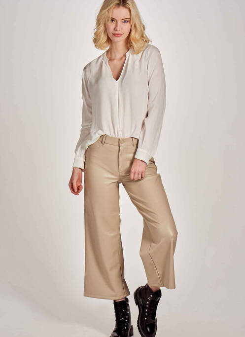 Tunique manches longues beige ONLY pour femme