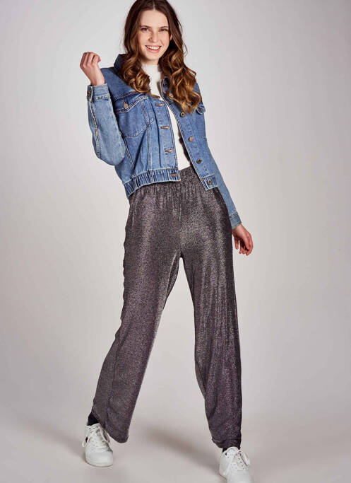 Pantalon droit noir JACQUELINE DE YONG pour femme