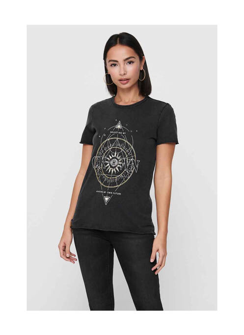 T-shirt noir ONLY pour femme