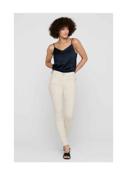 Jeans skinny beige ONLY pour femme