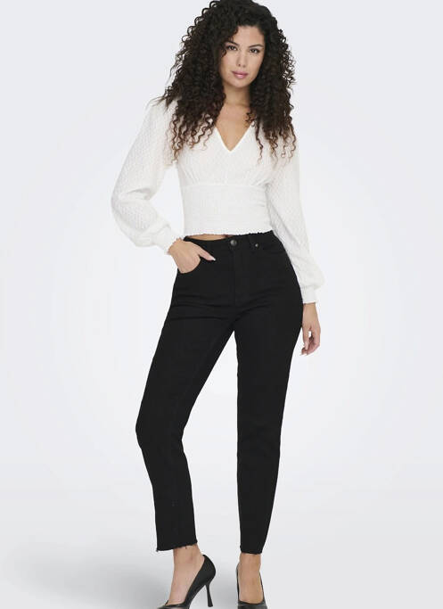 Jeans coupe droite noir ONLY pour femme