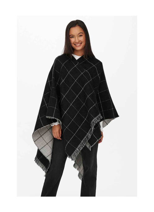 Poncho noir ONLY femme