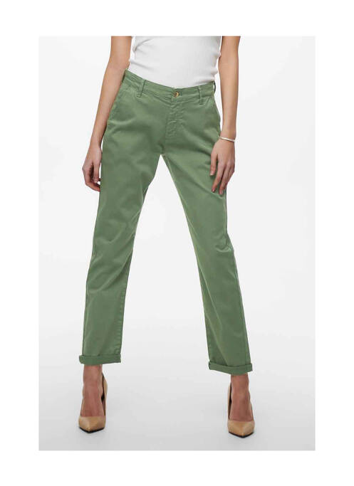 Pantalon chino bleu JACQUELINE DE YONG pour femme