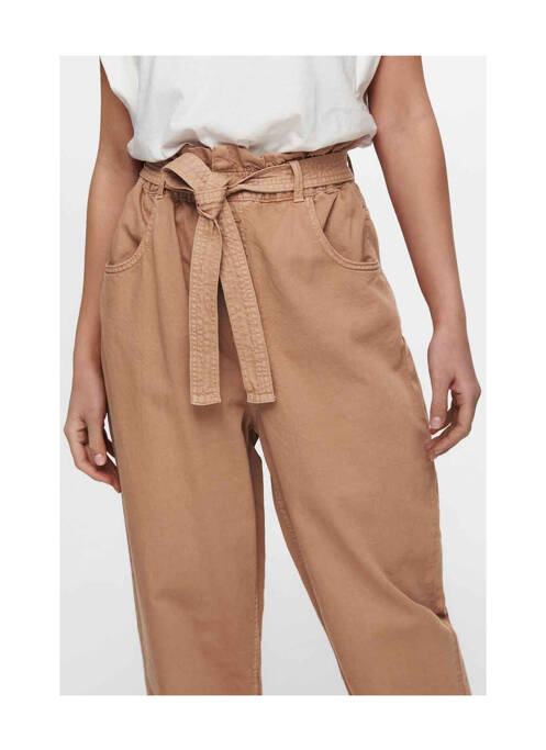 Jean coupe Mom marron ONLY pour femme