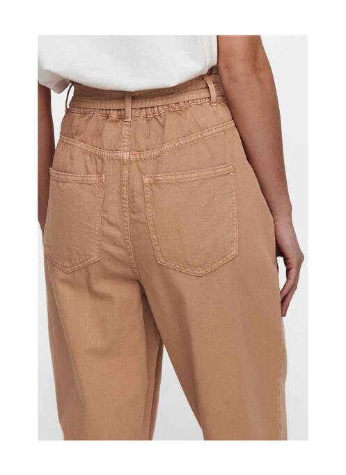 Jean coupe Mom marron ONLY pour femme