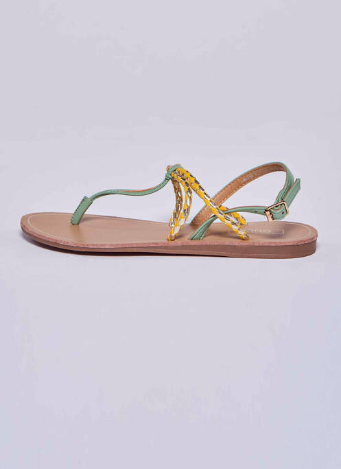 Sandales/Nu pieds jaune ONLY femme