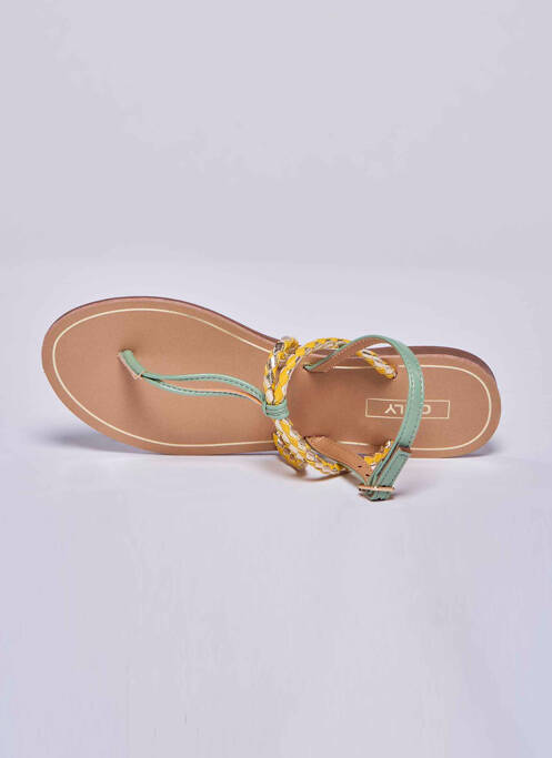 Sandales/Nu pieds jaune ONLY femme