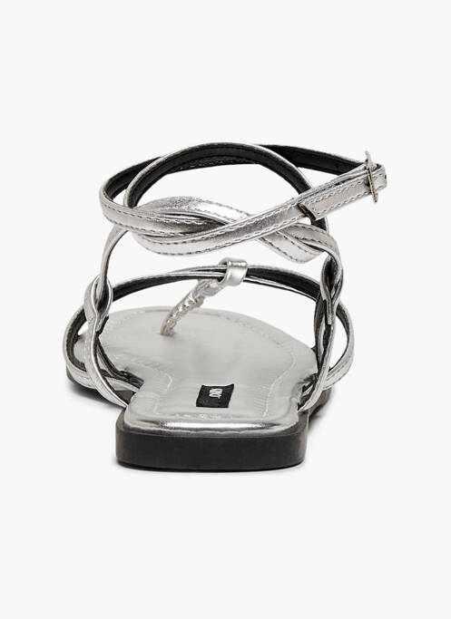 Sandales/Nu pieds argent ONLY femme