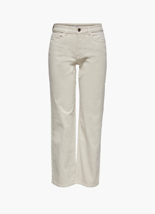 Pantalon droit beige JACQUELINE DE YONG pour femme