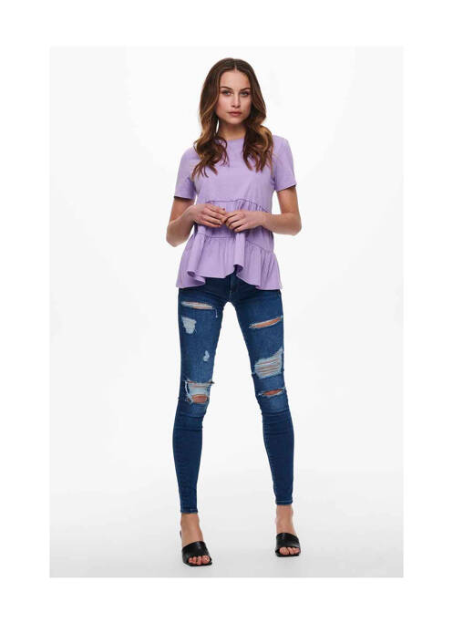 T-shirt violet JACQUELINE DE YONG pour femme