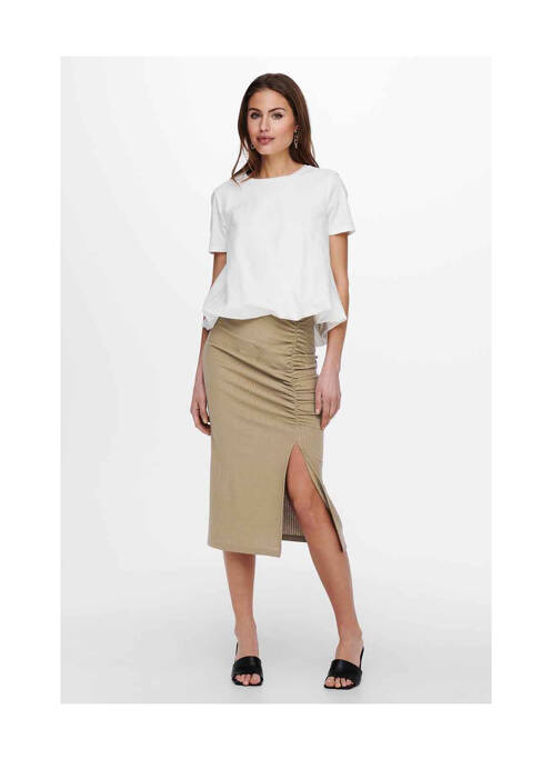 Jupe longue marron ONLY pour femme