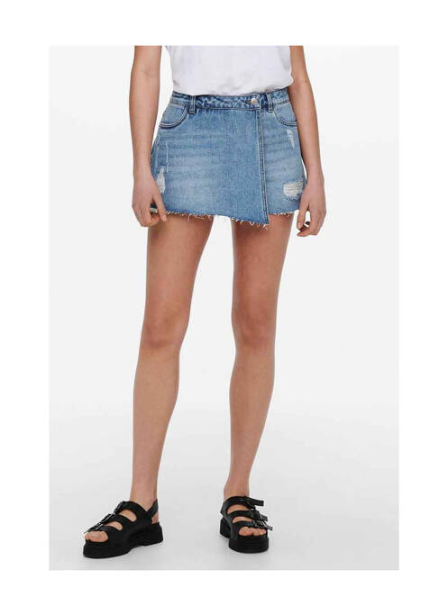 Jupe courte bleu ONLY pour femme