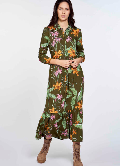 Robe longue vert ONLY pour femme