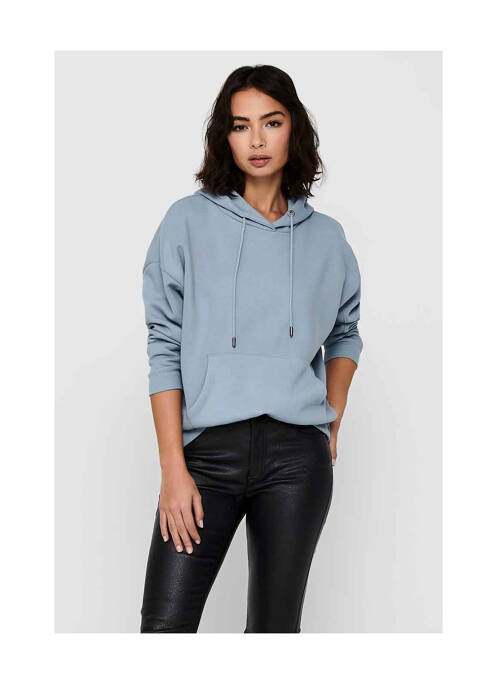 Sweat-shirt à capuche bleu ONLY pour femme