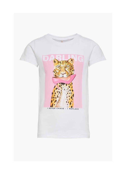 T-shirt blanc ONLY pour fille