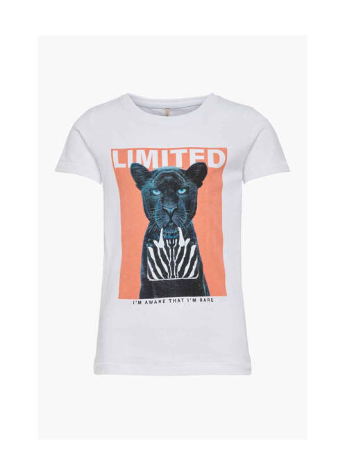 T-shirt blanc ONLY pour fille