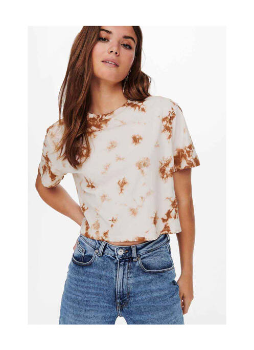 T-shirt marron ONLY pour femme