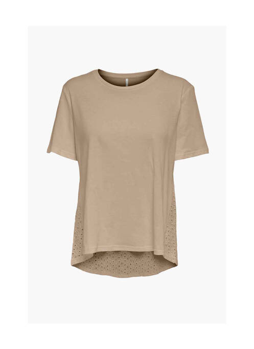 T-shirt beige ONLY pour femme