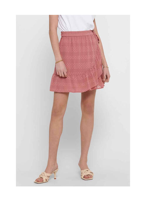 Jupe courte rose ONLY pour femme