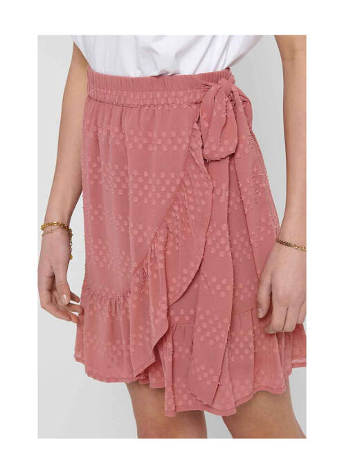 Jupe courte rose ONLY pour femme
