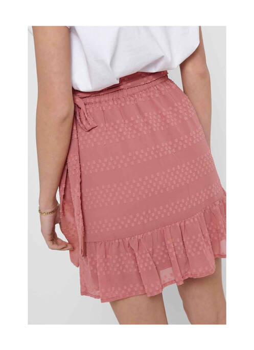 Jupe courte rose ONLY pour femme