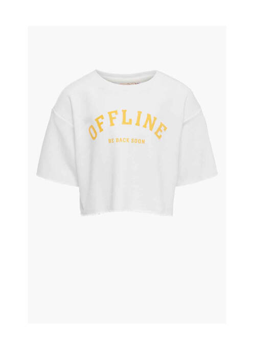 T-shirt blanc ONLY pour fille