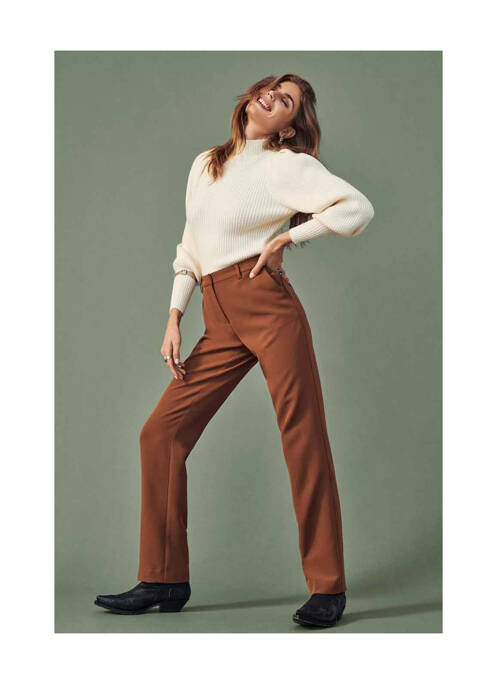 Pantalon chino marron ONLY pour femme