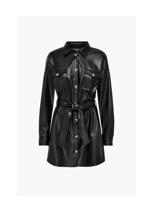 Veste simili cuir noir ONLY pour femme