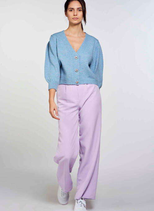 Gilet manches longues bleu ONLY pour femme