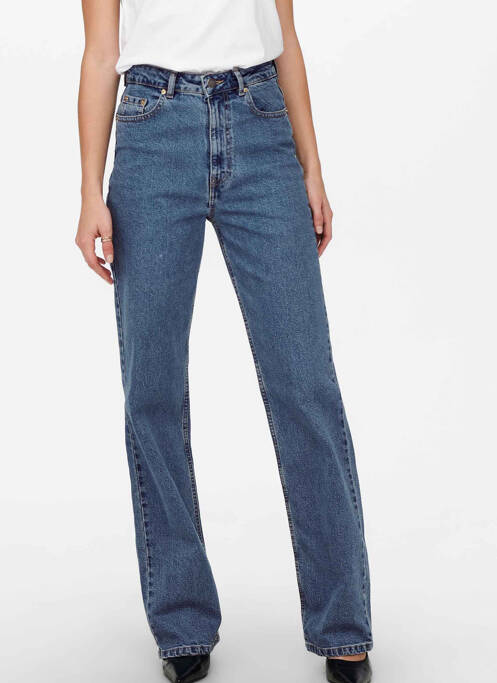 Jeans coupe large bleu ONLY pour femme
