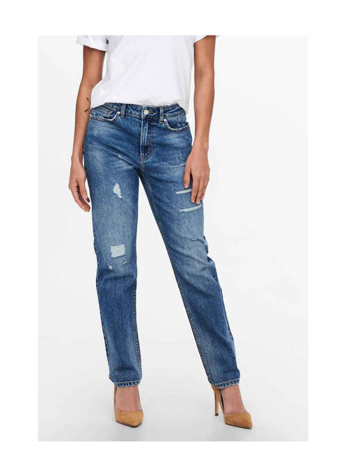 Jeans coupe droite bleu ONLY pour femme