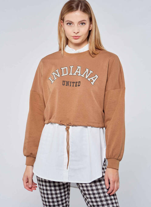 Sweat-shirt marron ONLY femme