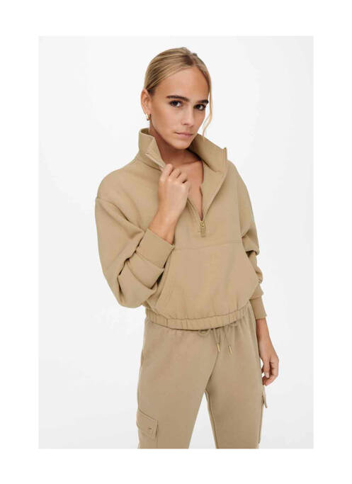 Sweat-shirt beige ONLY pour femme