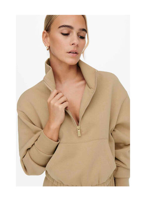 Sweat-shirt beige ONLY pour femme