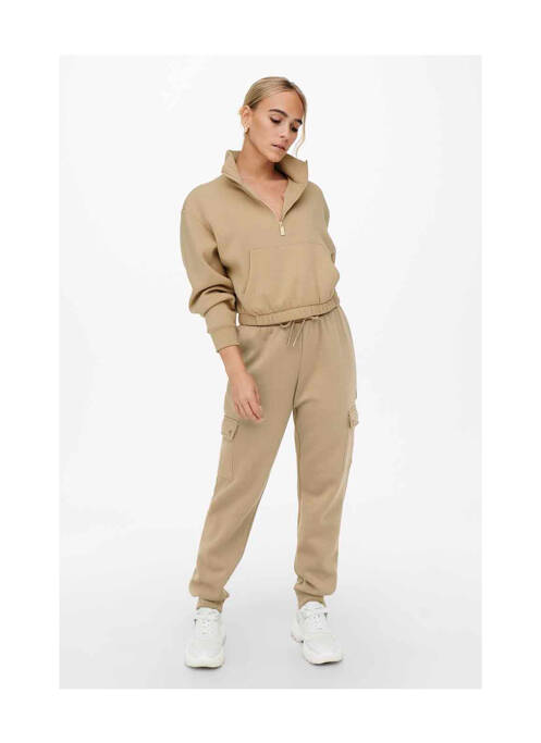 Sweat-shirt beige ONLY pour femme