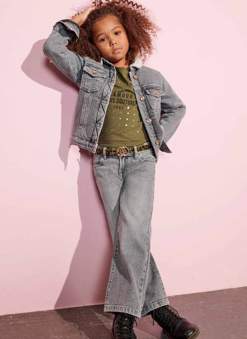 Jeans coupe droite gris ONLY pour fille