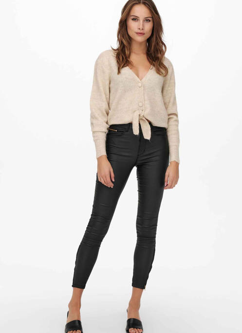 Gilet manches longues marron ONLY pour femme